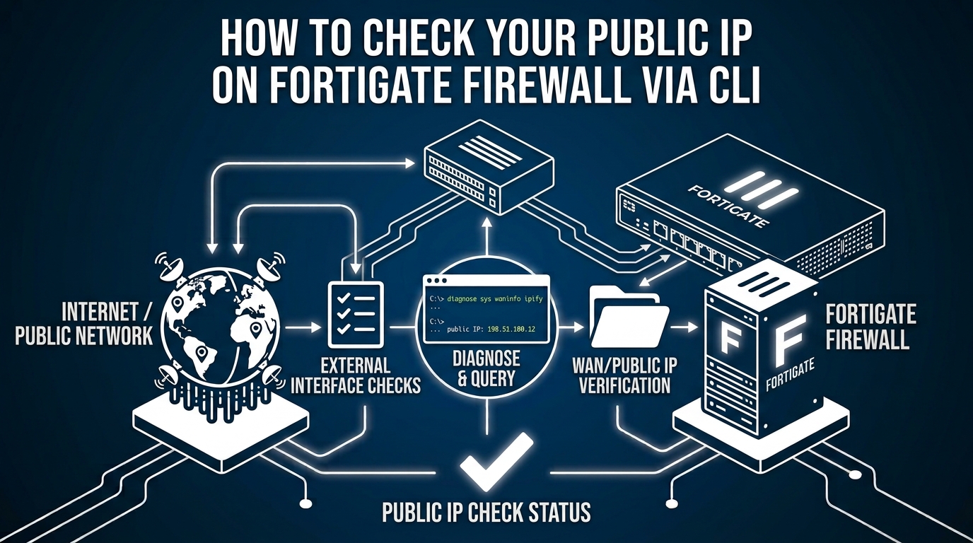 How to Check Your Public IP on Fortigate Firewall via CLI