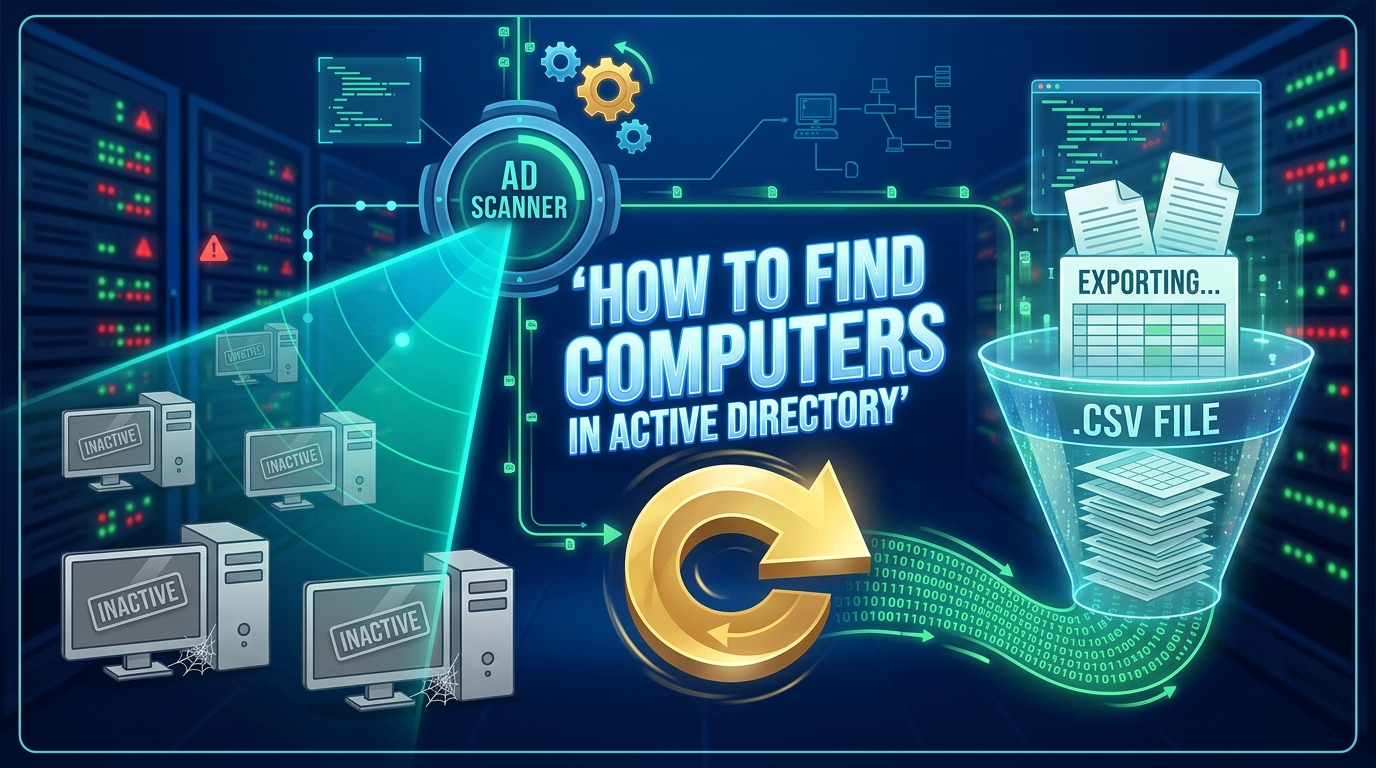 How to Find Inactive Computers in Active Directory  ( export to .csv file )