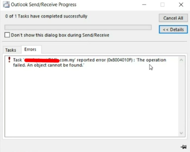 How to resolve the OAB issue with error 0x8004010F (Download Offline Address Book)